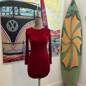 Zara Red Long Sleeve Dress